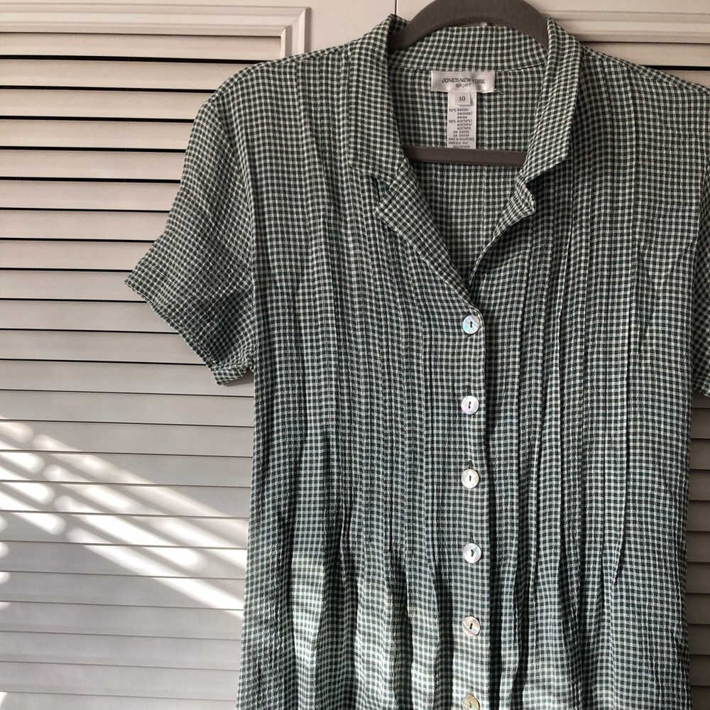 Beautiful plaid button front collared dress
